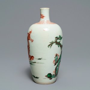 A Chinese famille verte 'Zhongkui' vase, Kangxi — 照片 2