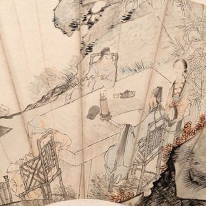 A Chinese fan, ink and colour on paper, signed Zhang Zhiying 張志瀛, 19th C. — 照片 2