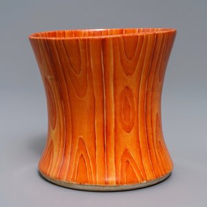 A Chinese faux bois brush pot, 19/20th C. — photo 3