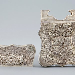 A Chinese filigree silver card box, 19th C. — photo 3