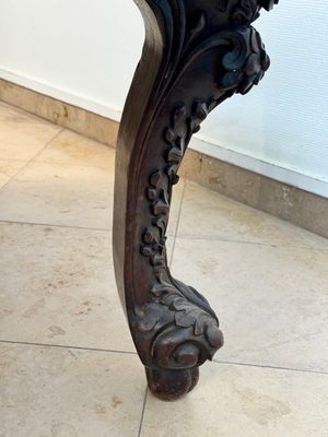 A Chinese finely carved hongmu marble top oval table, Canton, 19th C. — photo 14