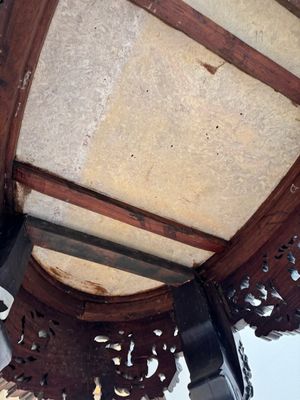 A Chinese finely carved hongmu marble top oval table, Canton, 19th C. — photo 18