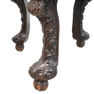 A Chinese finely carved hongmu marble top oval table, Canton, 19th C. — photo 8