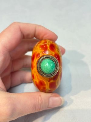 A Chinese 'Fired Up' glass snuff bottle, probably from the imperial Beijing glass workshop, 1720-1840 — photo 5
