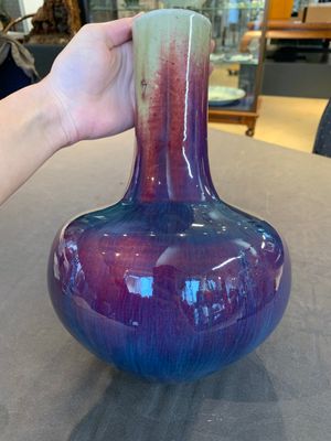A Chinese flambé-glazed bottle vase, 19th C. — photo 3