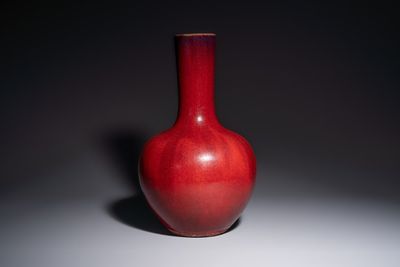 A Chinese flambé-glazed bottle vase, 19th C.