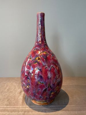 A Chinese flambé-glazed bottle vase, 19th C. — 照片 1