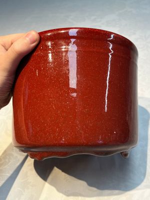A Chinese flambé-glazed bowl and a copper-red-glazed tripod censer, 19th C. — foto 13