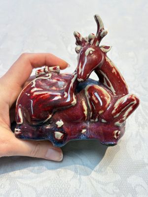 A Chinese flambé-glazed deer, 18/19th C. — photo 1