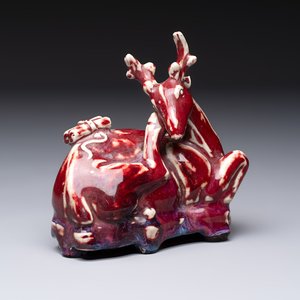 A Chinese flambé-glazed deer, 18/19th C. — photo 1