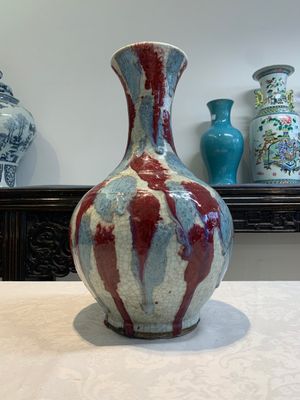 A Chinese flambé-glazed ge-type-ground bottle vase, 19th C. — foto 5
