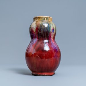 A Chinese flambé-glazed pear-shaped vase, 19th C. — 照片 3