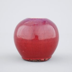 A Chinese flambe-glazed porcelain ink jar, 19th C. — photo 4