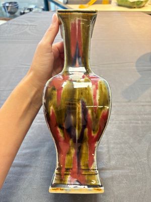 A Chinese flambé-glazed rectangular vase, Republic — photo 2