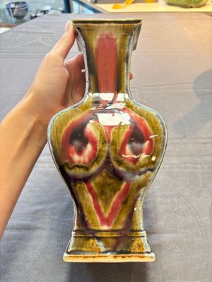A Chinese flambé-glazed rectangular vase, Republic — photo 3