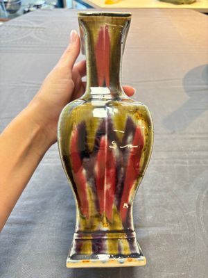 A Chinese flambé-glazed rectangular vase, Republic — photo 4