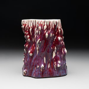A Chinese flambé-glazed trunk-shaped brush pot, 19th C. — photo 2