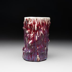 A Chinese flambé-glazed trunk-shaped brush pot, 19th C. — photo 3