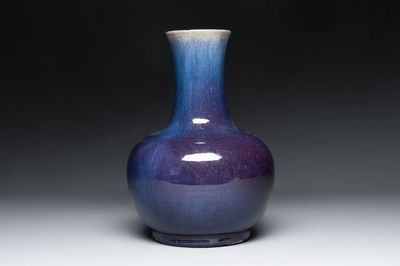 A Chinese flambé-glazed vase, 19th C.