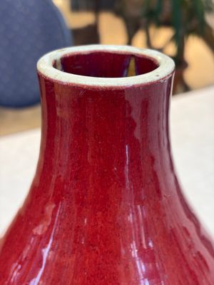 A Chinese flambé-glazed vase and a jar with wooden cover, 19th C. — 照片 5