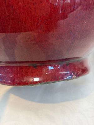 A Chinese flambé-glazed vase and a jar with wooden cover, 19th C. — 照片 7