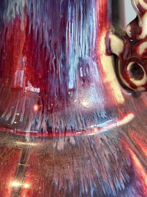 A Chinese flambé-glazed vase with archaistic dragon handles, 19th C. — photo 8