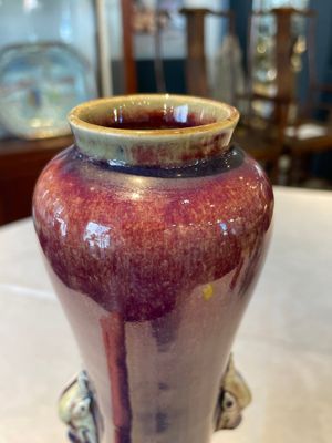 A Chinese flambé-glazed vase with 'chilong' handles, 18th C. — foto 7