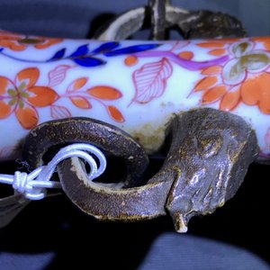 A Chinese floral Imari-style ring-handled vase, Kangxi — 照片 9