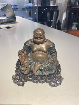 A Chinese Foochow or Fuzhou lacquer Buddha on stand, ca. 1900 — photo 1