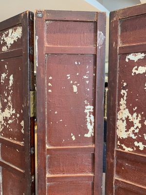 A Chinese four-part folding screen with famille rose plaques, 19th C. — photo 13