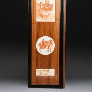A Chinese four-part folding screen with iron-red-decorated porcelain plaques, 19/20th C. — photo 16