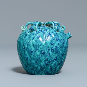 A Chinese fruit-shaped robin's egg-glazed water dropper, 19th C. — photo 6