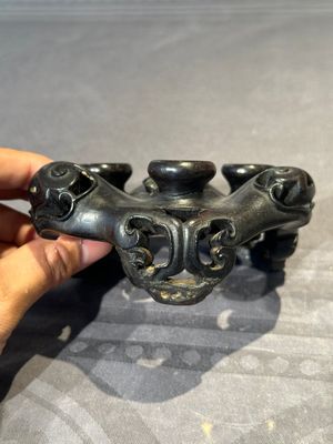 A Chinese ge-type censer with wooden stand and cover, Qianlong — foto 21