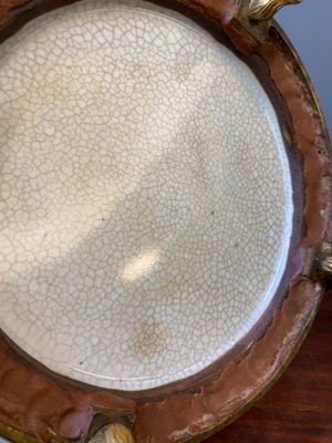 A Chinese ge-type crackle-glazed brush washer with gilt bronze mounts, Qianlong — photo 11