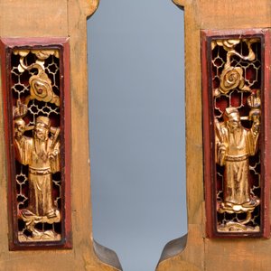 A Chinese gilded wood carving on matching pillars, 19th C. — photo 13