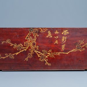 A Chinese gilded wood carving on matching pillars, 19th C. — photo 24
