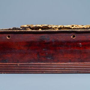 A Chinese gilded wood carving on matching pillars, 19th C. — photo 38