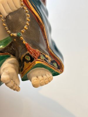 A Chinese gilt and polychrome-decorated Milefo Buddha, Fujian mark, 20th C. — photo 11