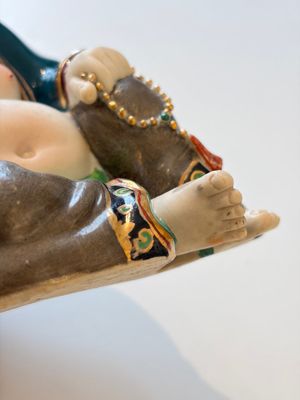 A Chinese gilt and polychrome-decorated Milefo Buddha, Fujian mark, 20th C. — photo 9