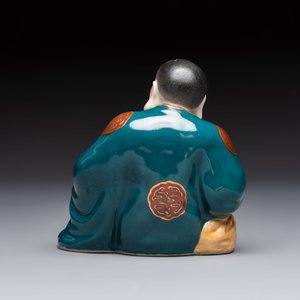 A Chinese gilt and polychrome-decorated Milefo Buddha, Fujian mark, 20th C. — photo 4