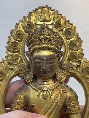 A Chinese gilt-bronze Buddha Amitayus, 18th C. — photo 6