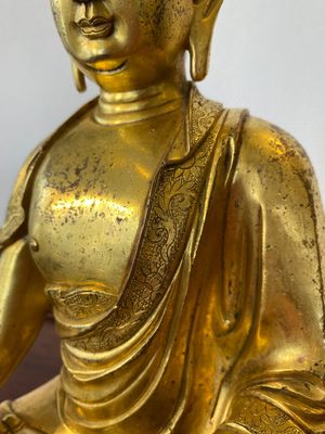 A Chinese gilt bronze Buddha Shakyamuni, probably Ming — photo 6