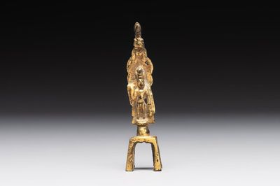 A Chinese gilt-bronze Buddha, Sui/Tang