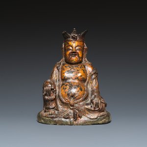 A Chinese gilt bronze crowned Buddha, Ming — photo 3