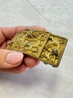 A Chinese gilt-bronze 'Dragon' belt buckle, 19th C. — 照片 5