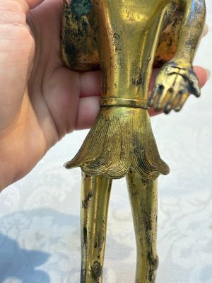 A Chinese gilt bronze figure of a birdman, probably Han — photo 7