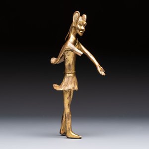 A Chinese gilt bronze figure of a birdman, probably Han — photo 1