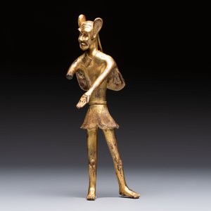 A Chinese gilt bronze figure of a birdman, probably Han — photo 2