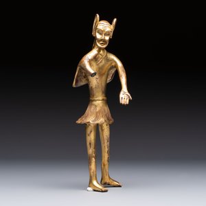 A Chinese gilt bronze figure of a birdman, probably Han — photo 3