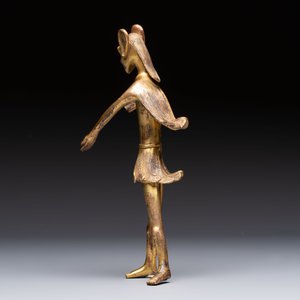 A Chinese gilt bronze figure of a birdman, probably Han — photo 4